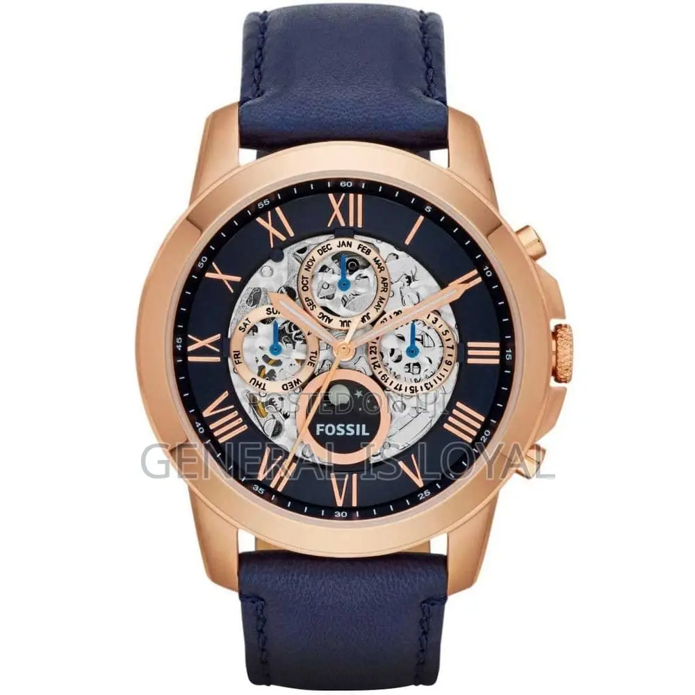 Fossil Men's ME3029 Grant Automatic Watch With Blue Leather