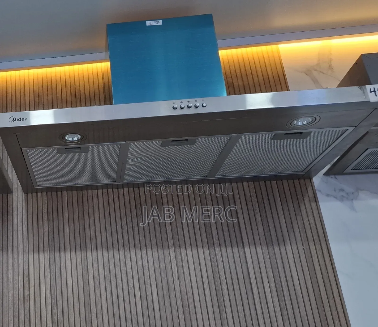 Midea 90cm Extractor With Charcoal Filter Option Stainless