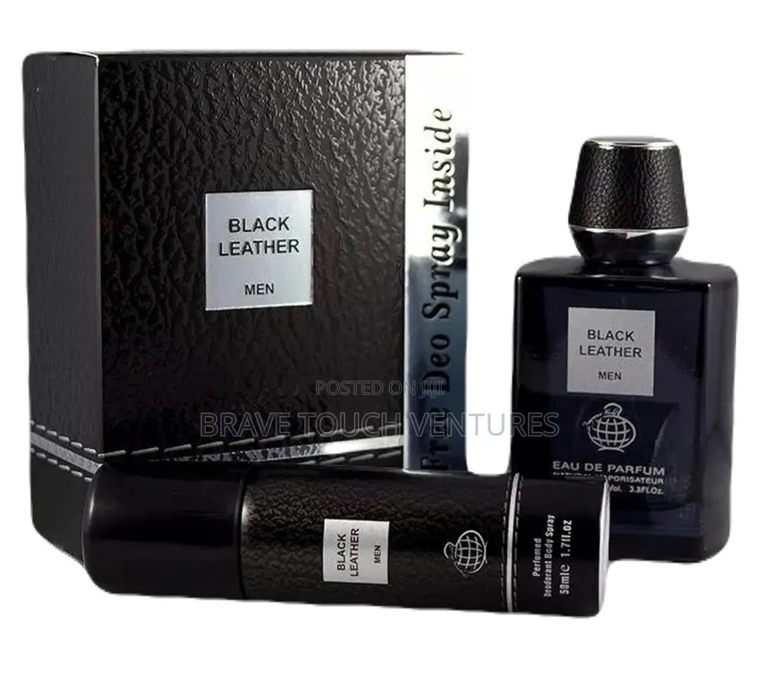 Black Leather Men Perfume With Free Deo Spray - 100ml
