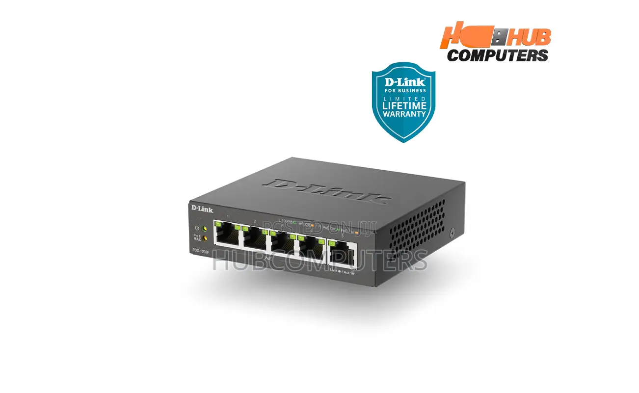 D-Link (Dgs-1005p) 5-Port Gigabit Desktop Poe Switch