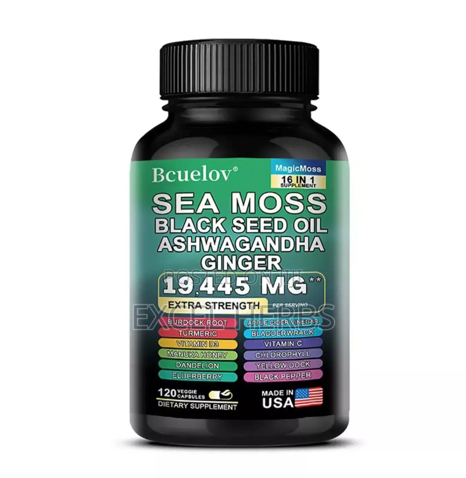 Sea Moss,Black Seed Oil,Ashwagandha,Ginger Capsules