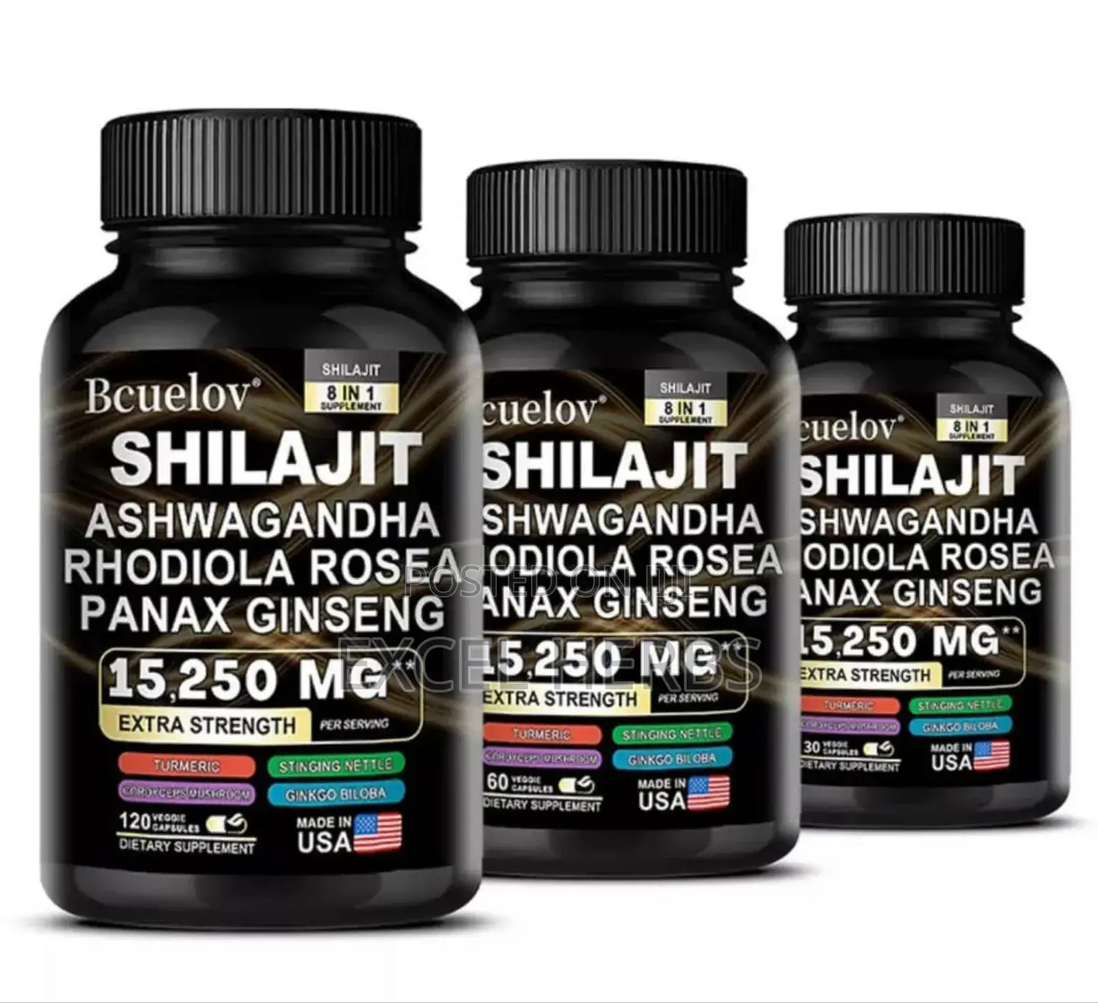 Shilajit Ashwagandha Rhodiola Rosea Panax Ginseng
