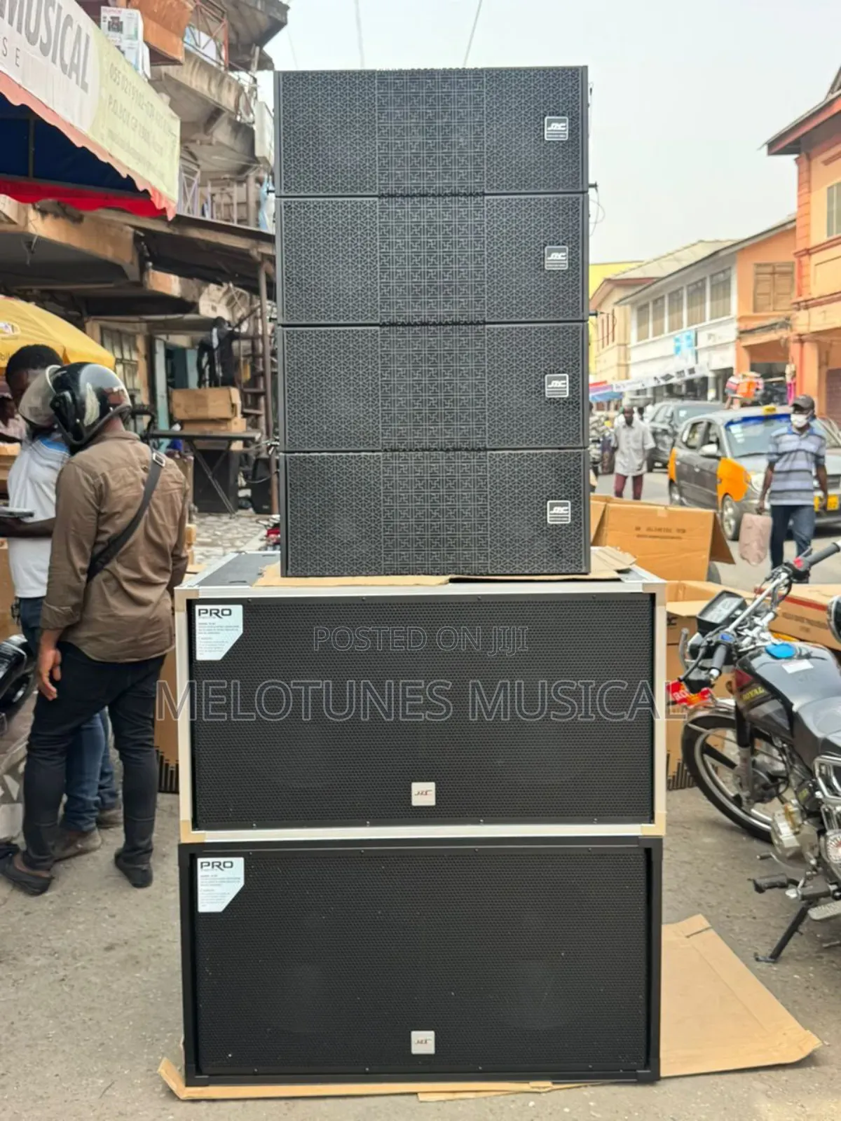 Two Pairs of Jac Line Array 10inches Speakers With Bass