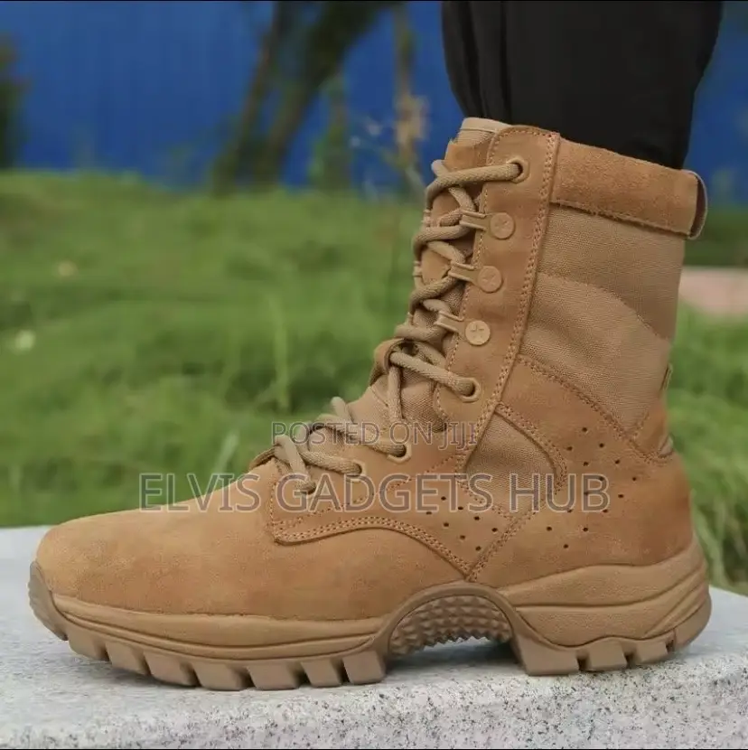Men's Cowhide Military Tactical Combat Boot