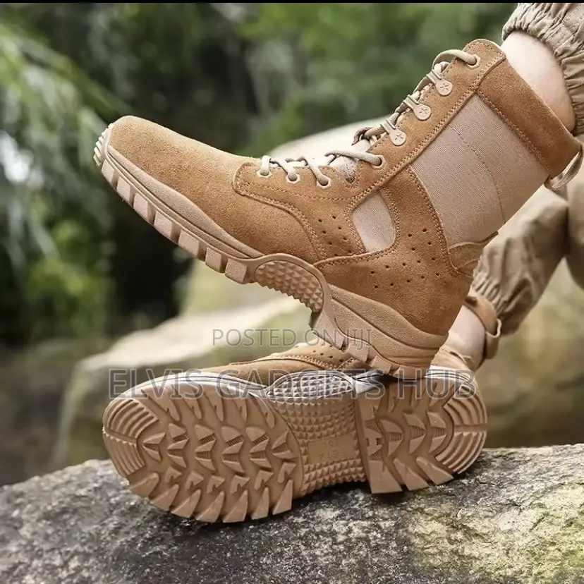 Men's Cowhide Military Tactical Combat Boot