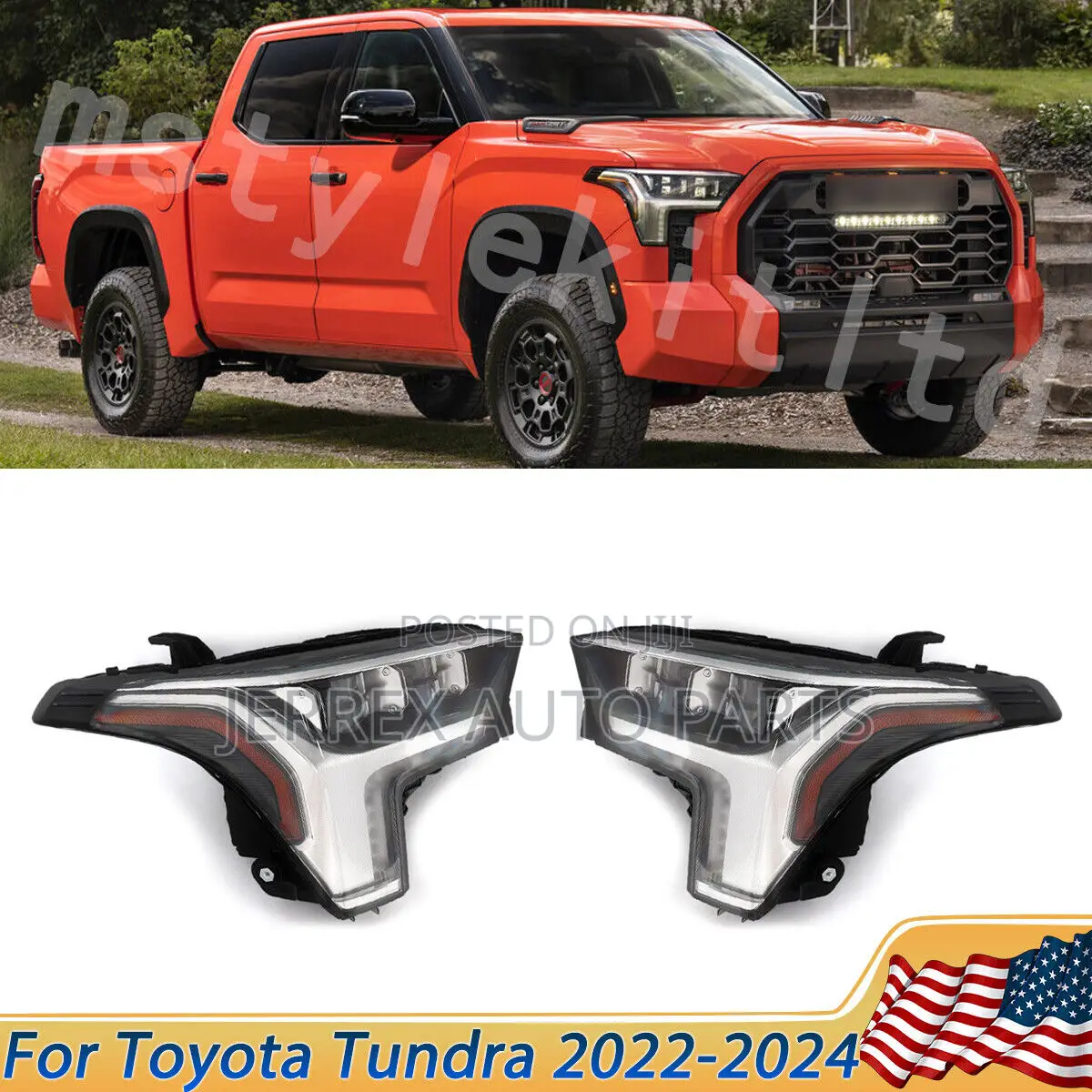 Toyota Tundra 2022-2024 Headlight Pair Chargeabletype