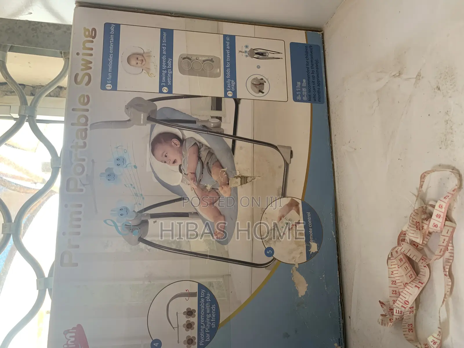 Primi Swing Baby Rocker, Music Remote Ctrl, Foldable Swing
