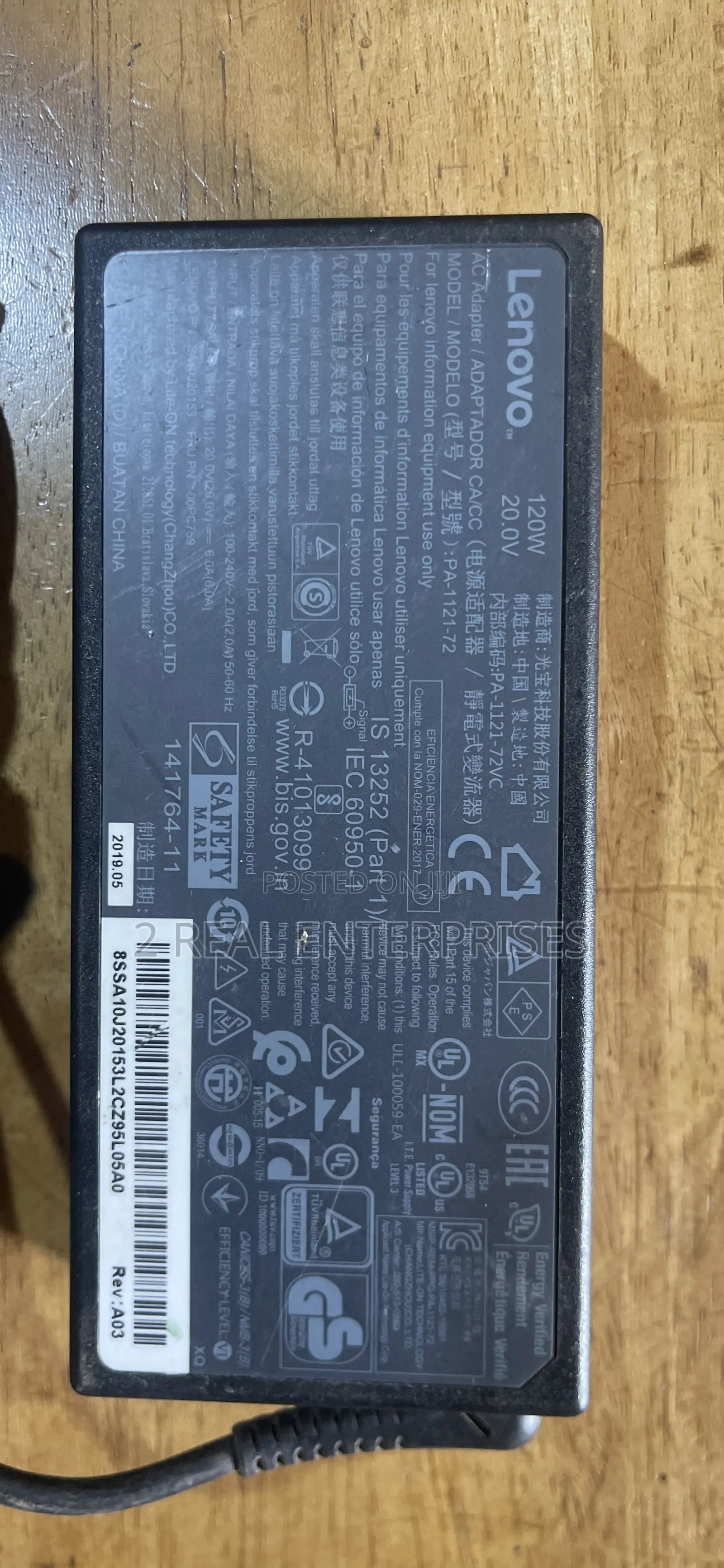 Original Lenovo 120W USB Charger 20V