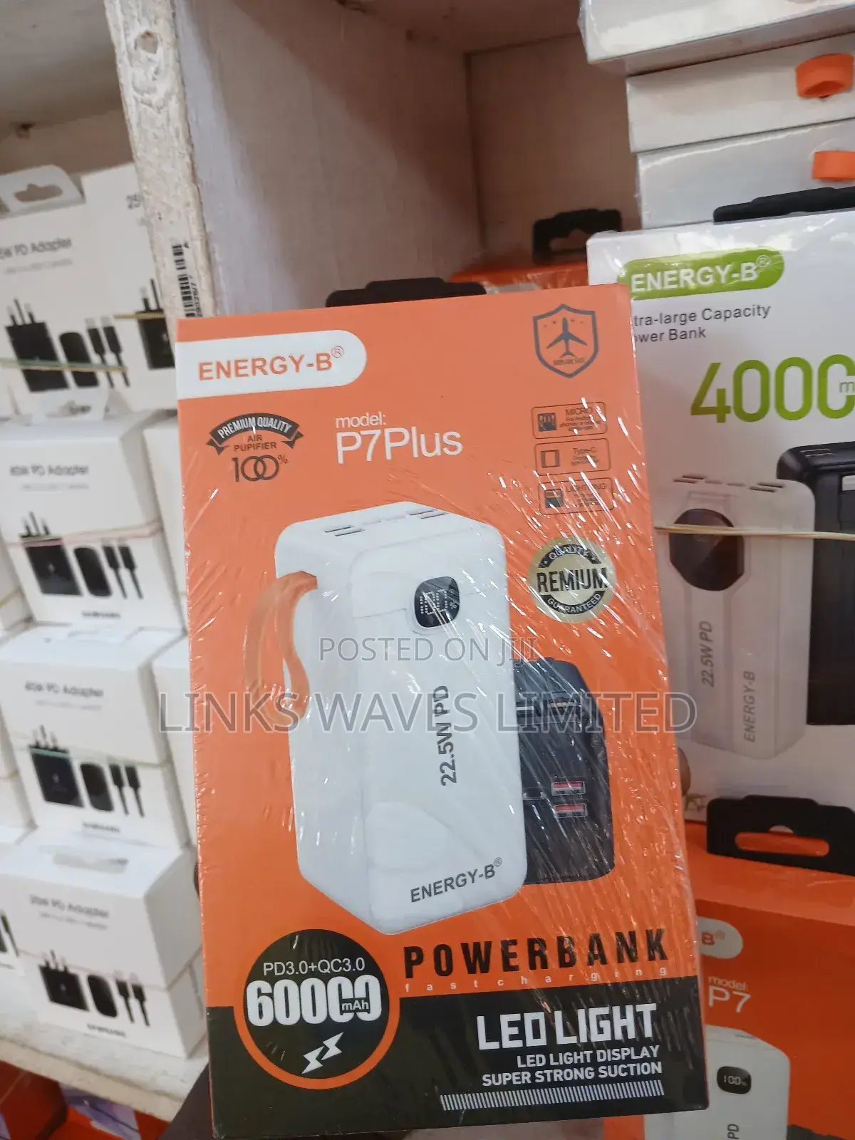 Premium Quality Energy B Power Bank 60,000 Mahhigh Capacity