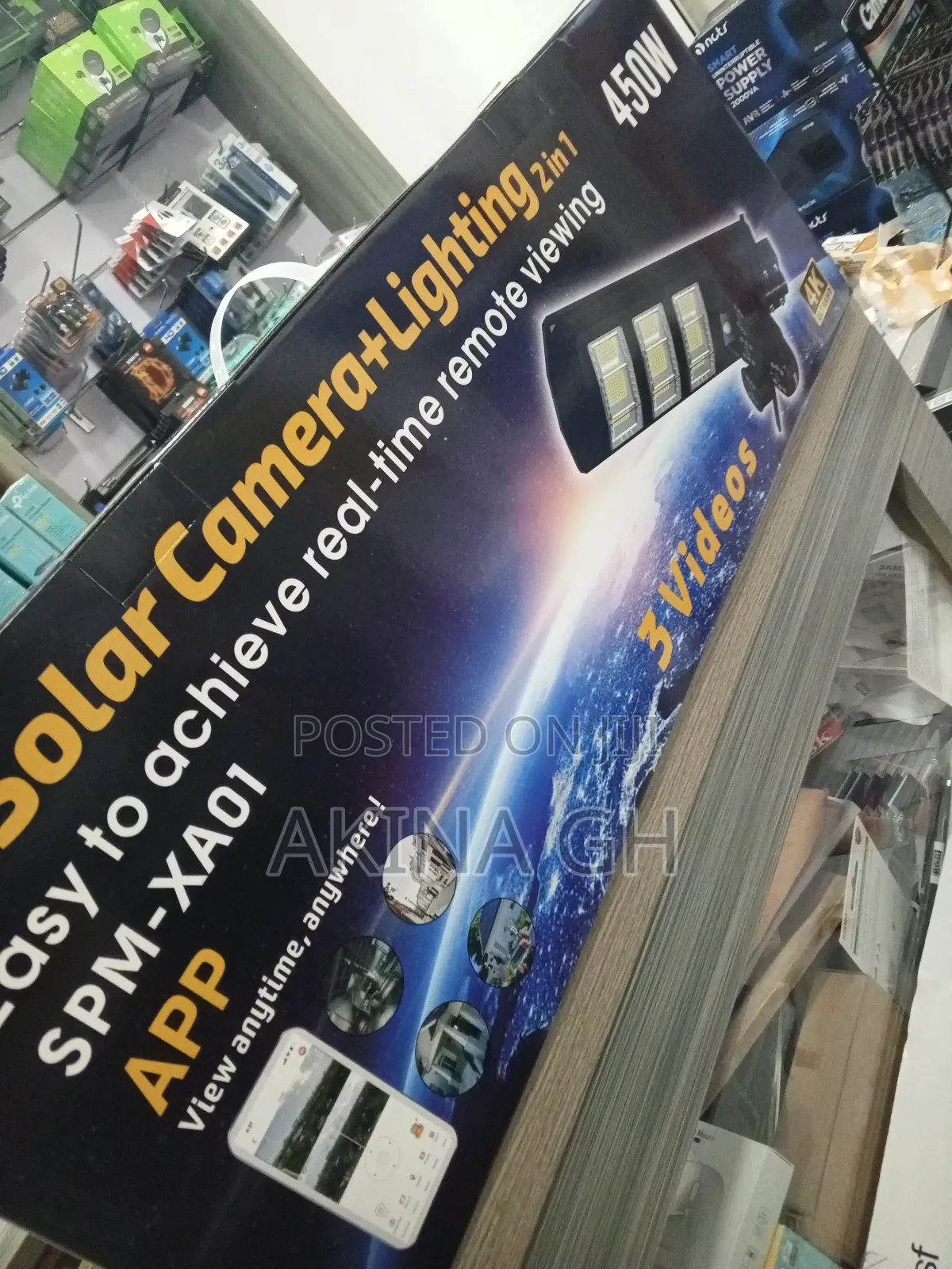 Ultra Ai Solar 450w Street Light Full Color Camera 2 in 1