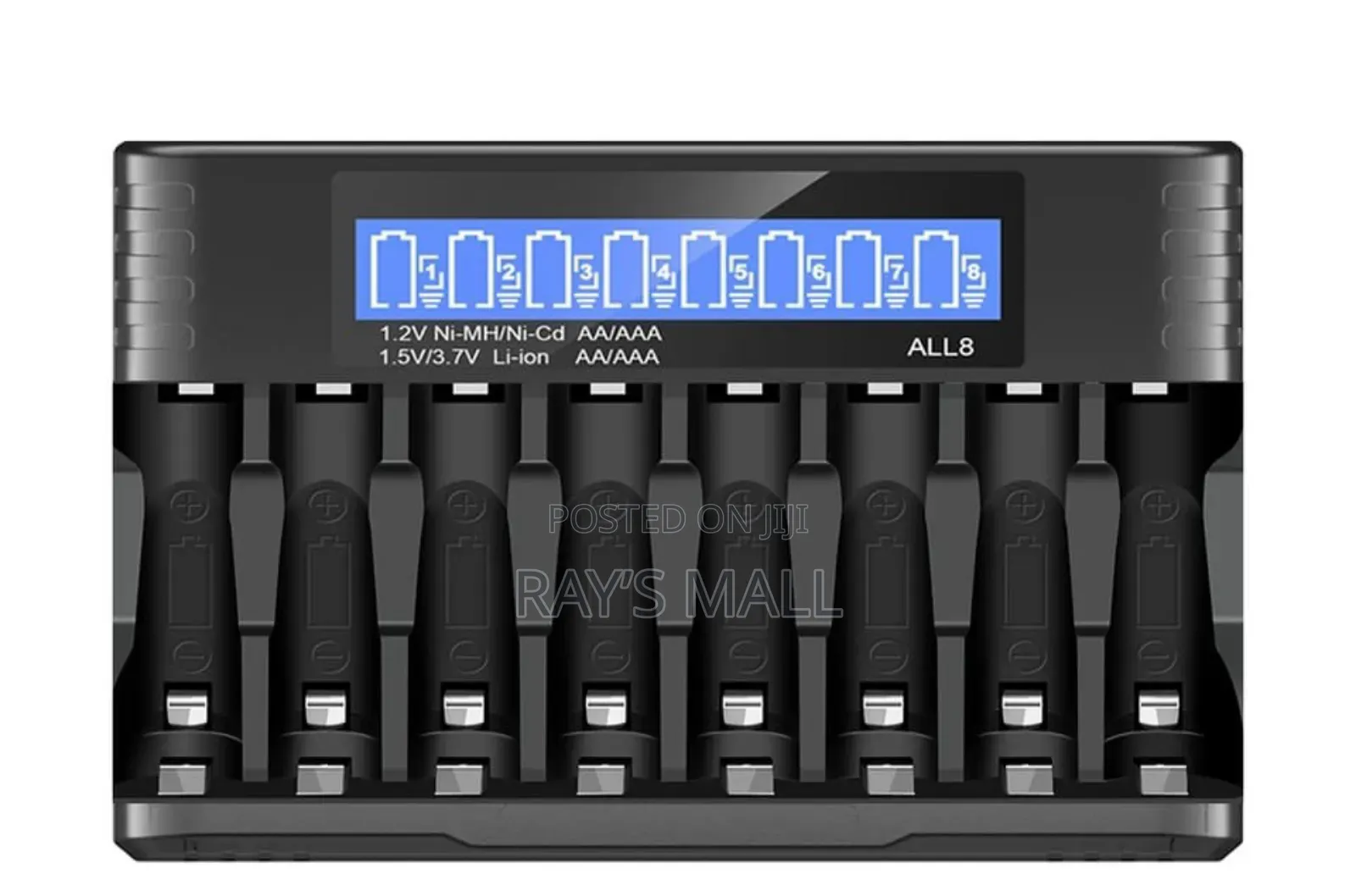 8 PCS Aa LCD Smart Rechargeable Battery Charger