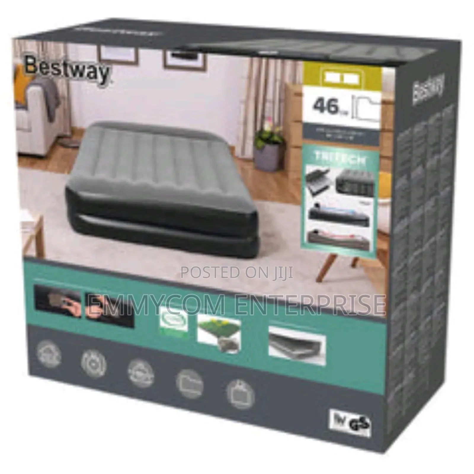 Bestway Queen Size Air Bed Mattress With Inbuilt Pump