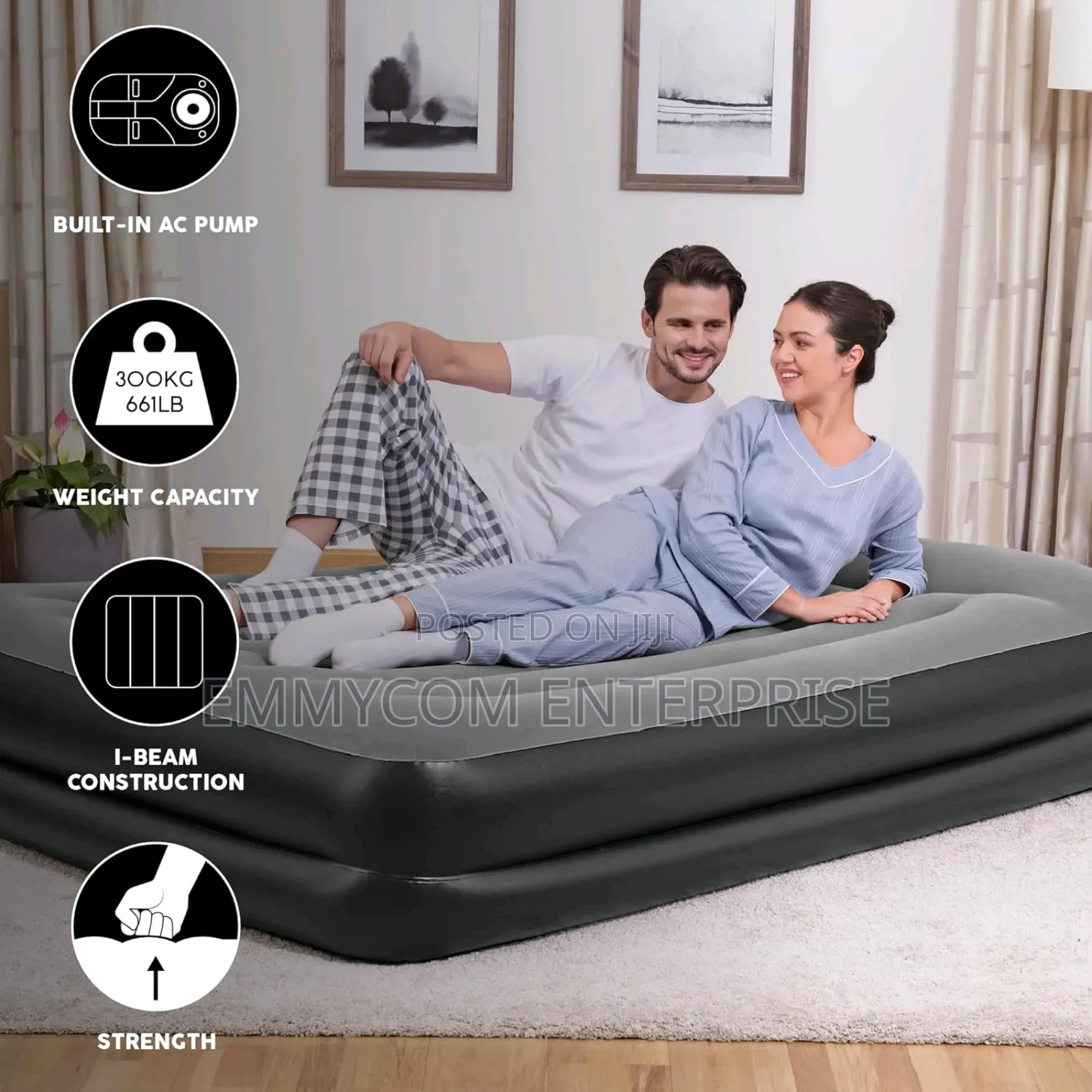 Bestway Queen Size Air Bed Mattress With Inbuilt Pump