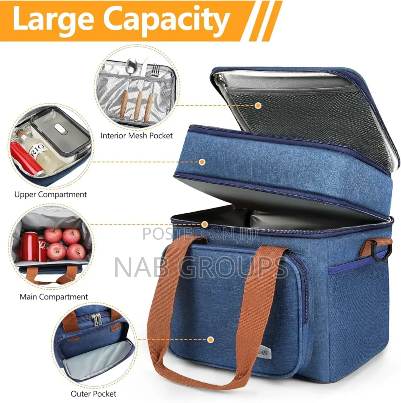 Dual Compartment Tote Bag