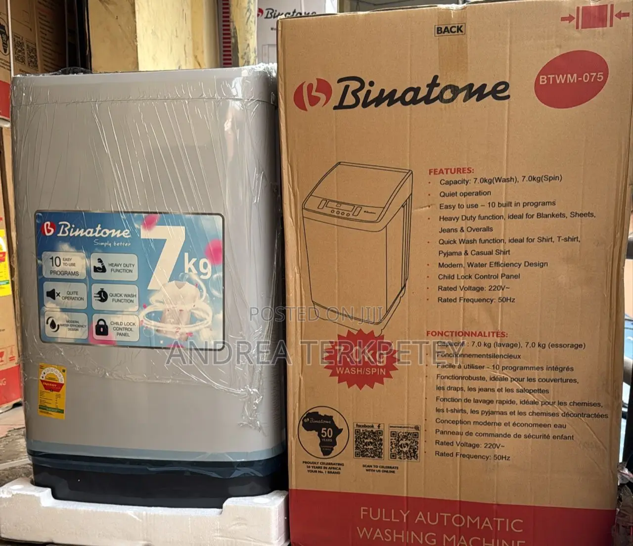 Automatic Washing Machine 7kg Binatone