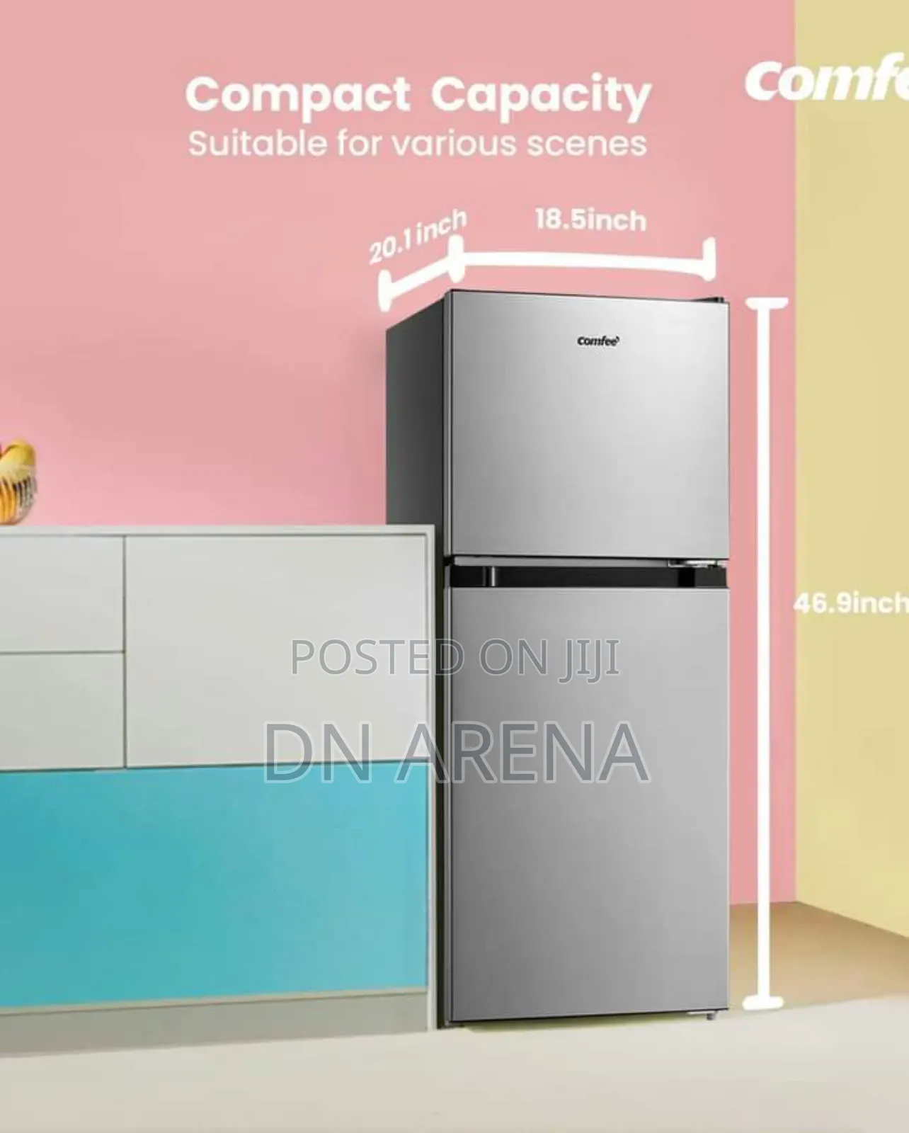 COMFEE' CRM45D3AST 4.5 Cu Ft Double Door Refrigerator