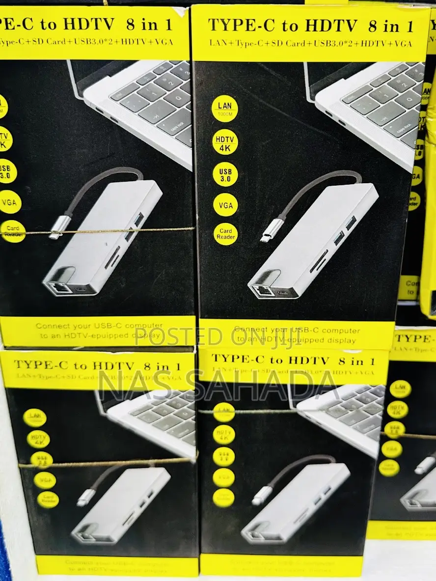 Type C To Hdmi And Vga ( 8 In 1 )