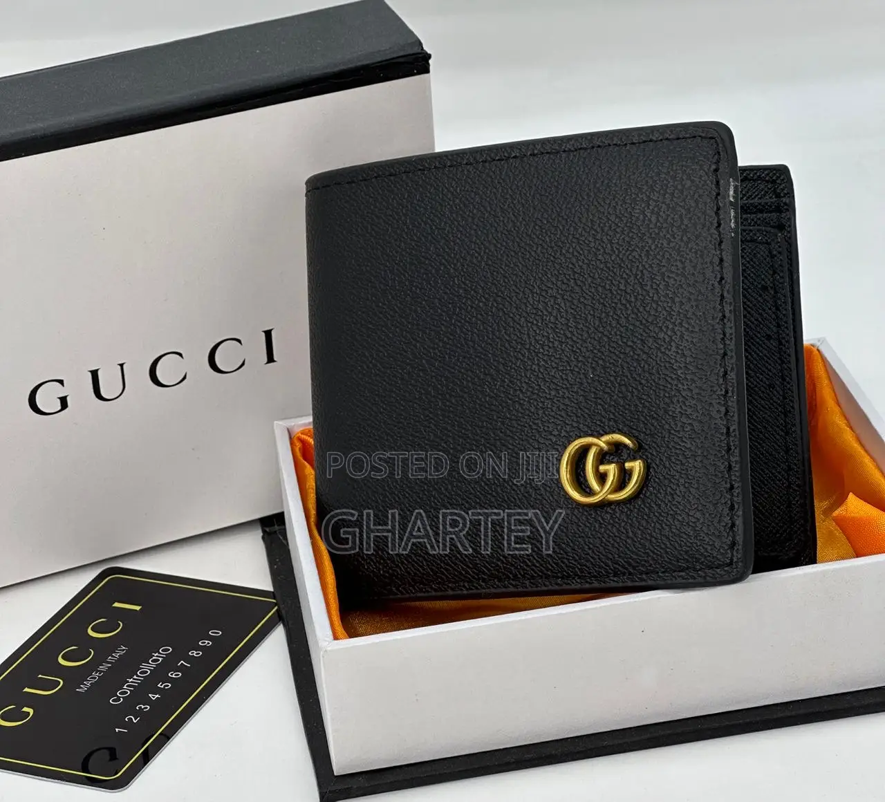 Luxury Fashionable Soft Leather Mens Gucci Pocket Wallet
