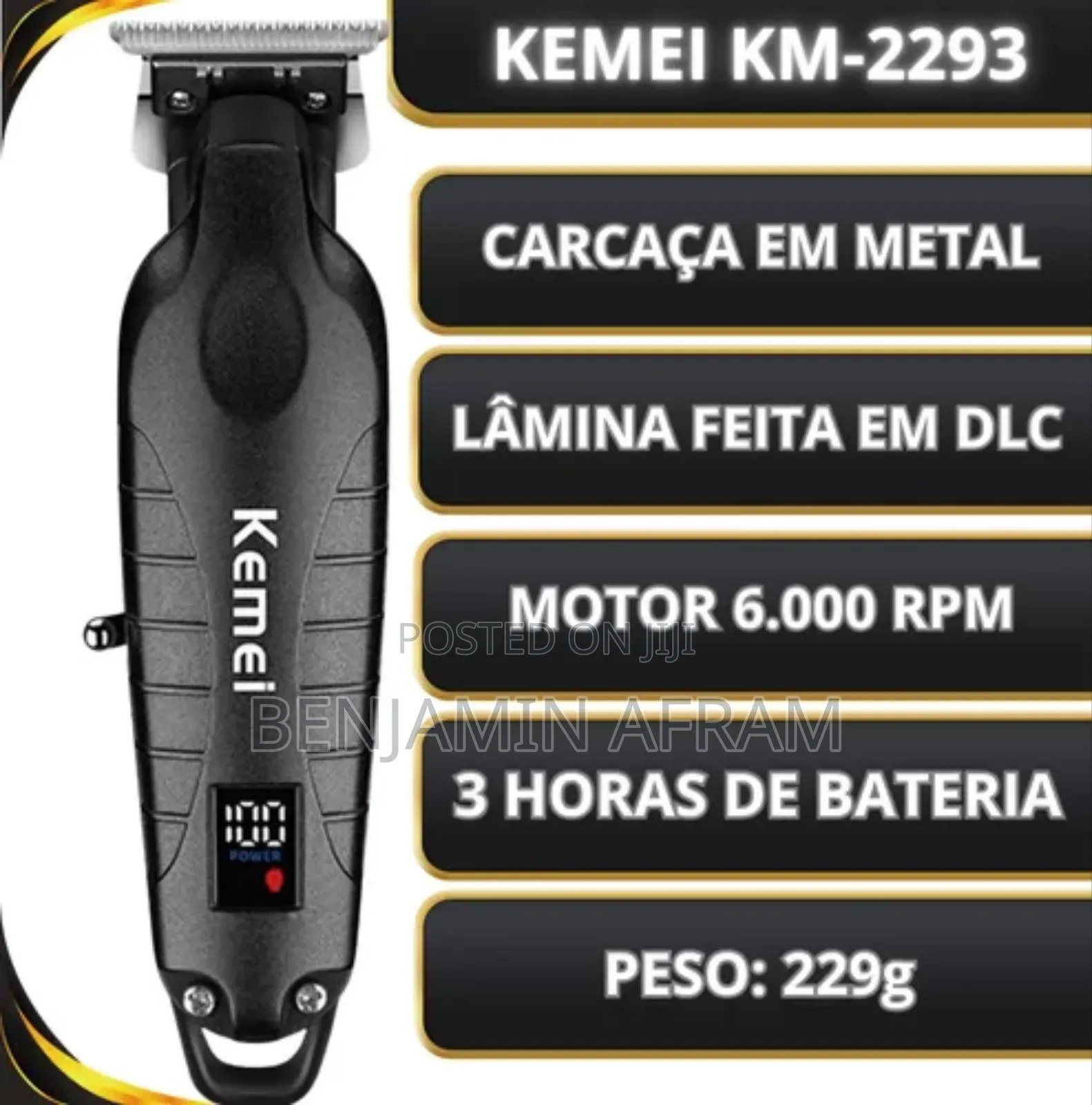 Rechargeable Cordless Hair Clippers Km-2293