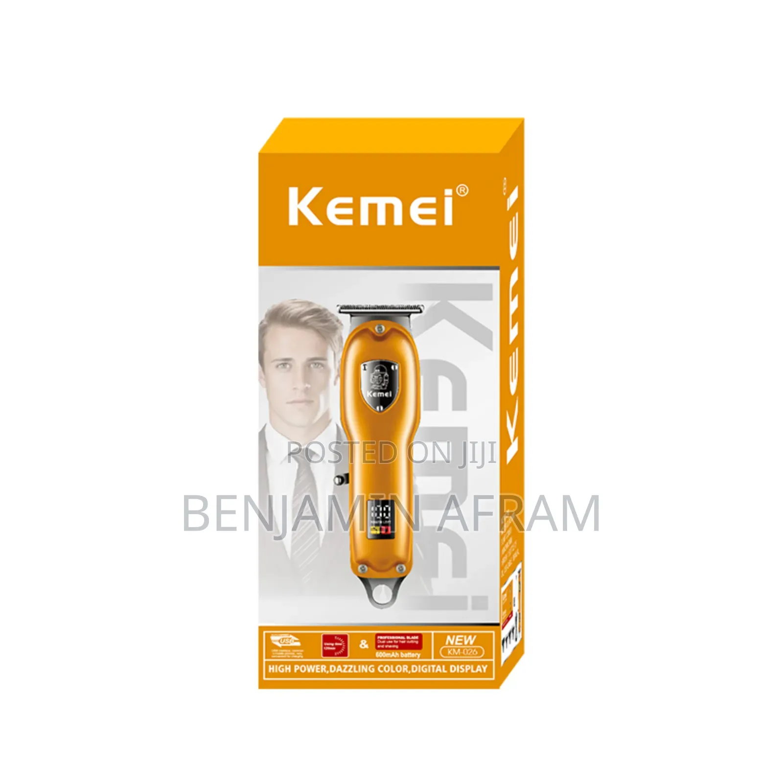 Wireless Rechargeable Kemei Barbering Machine KM-026