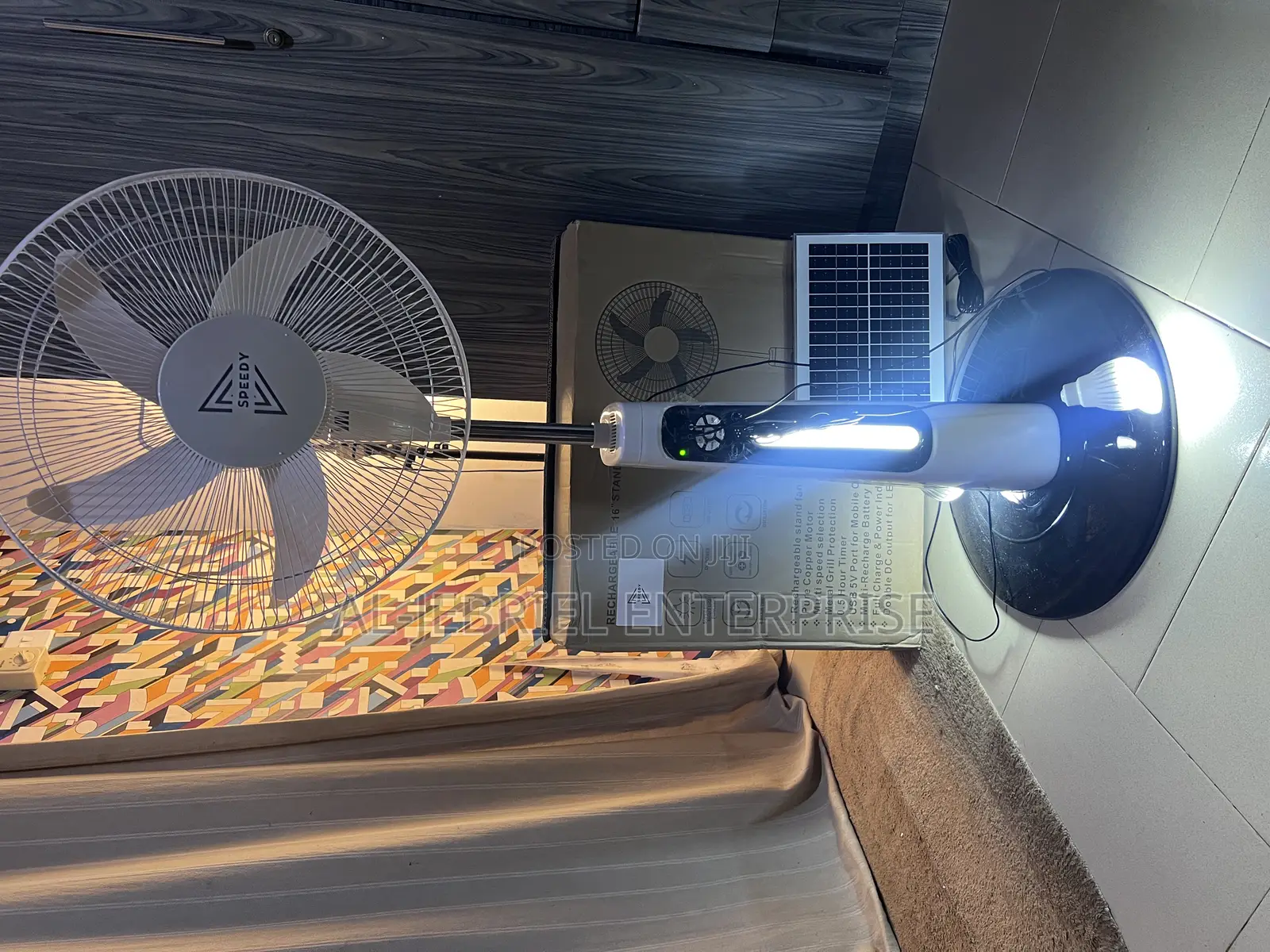 Rechargeable Solar and Electricity 16 Inches Fan