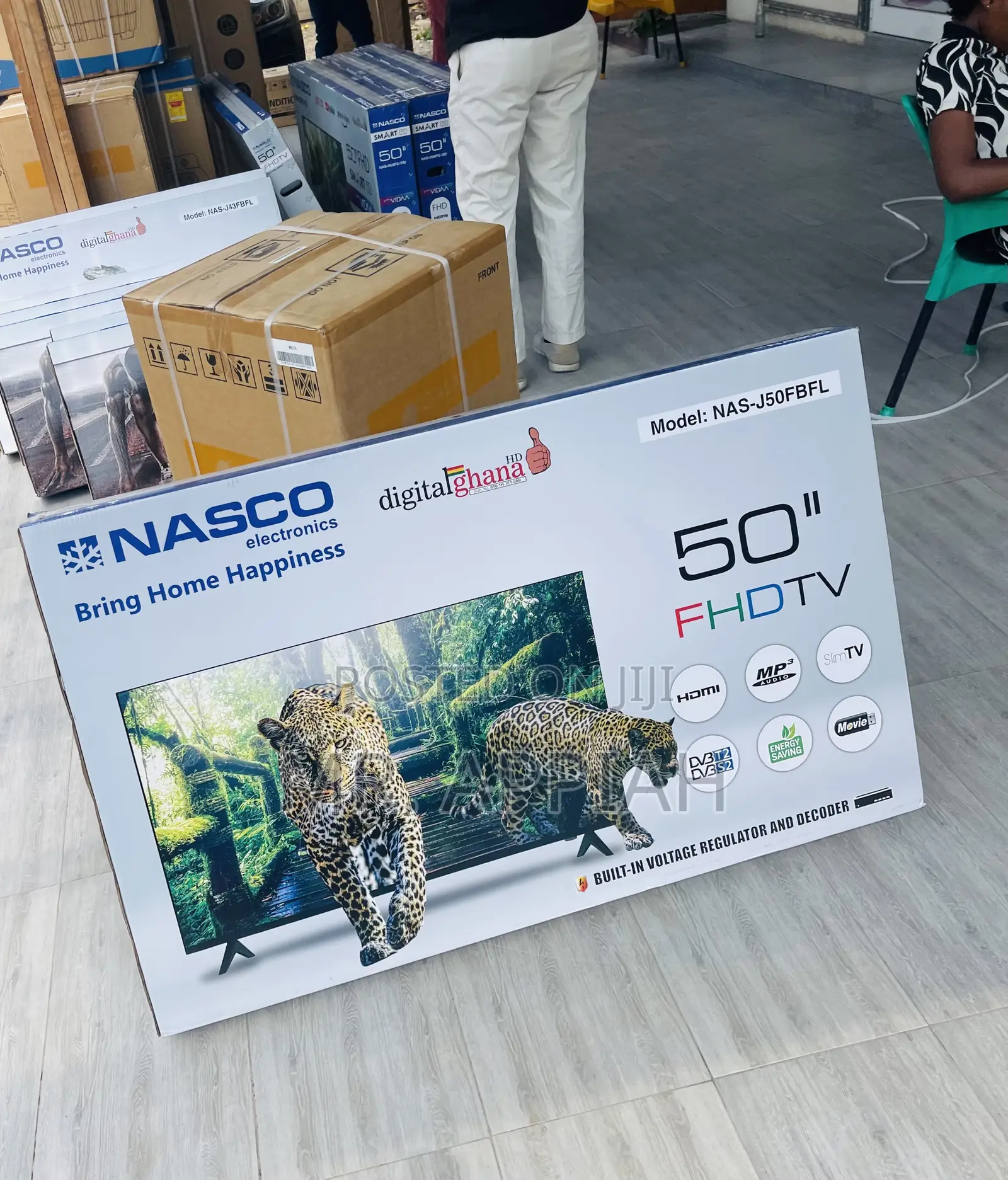 New Nasco 50 Inch Full HD Digital Satellite Television.