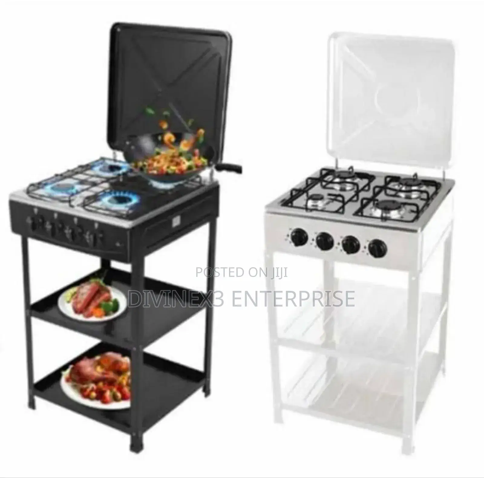 4 Burner Gas Stove With Stand