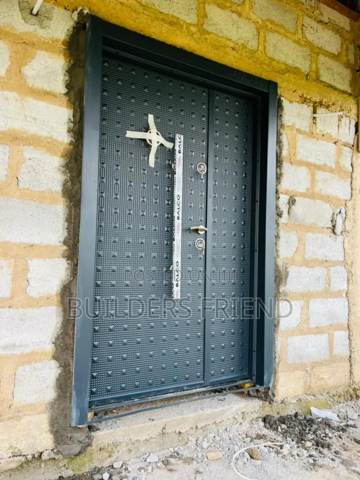 Double Lock Full Metal Entrance One Half Heavyduty Door