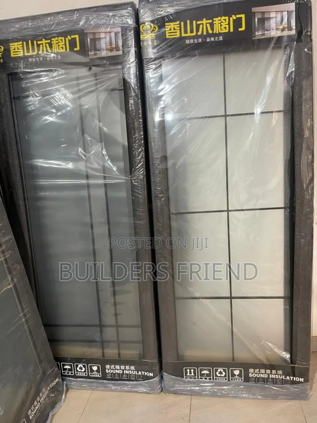 New Tempered Glass Bathroom Entrance Door Complete