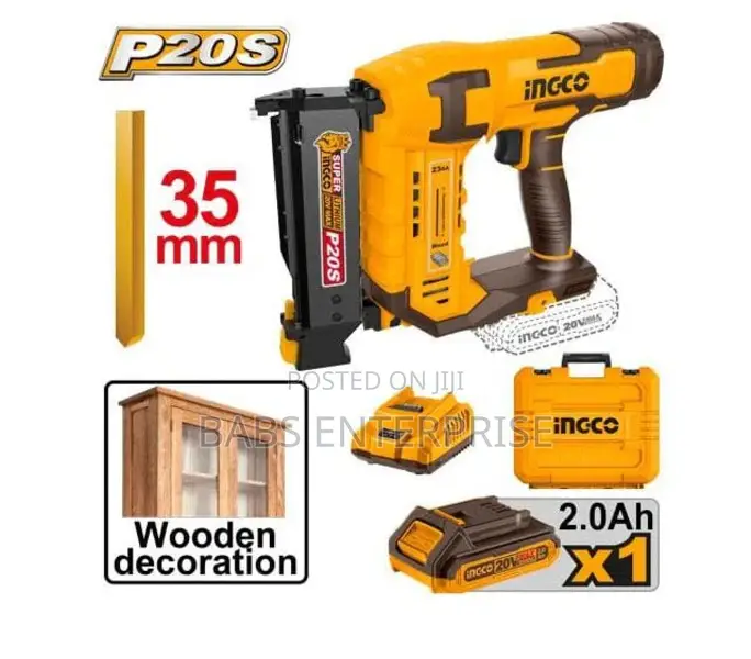 Ingco Lithium-Ion Cordless Pin Nailer 20v - Cbnli3606