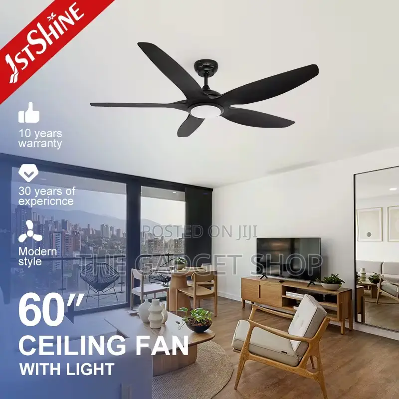 LED Ceiling Fan Black