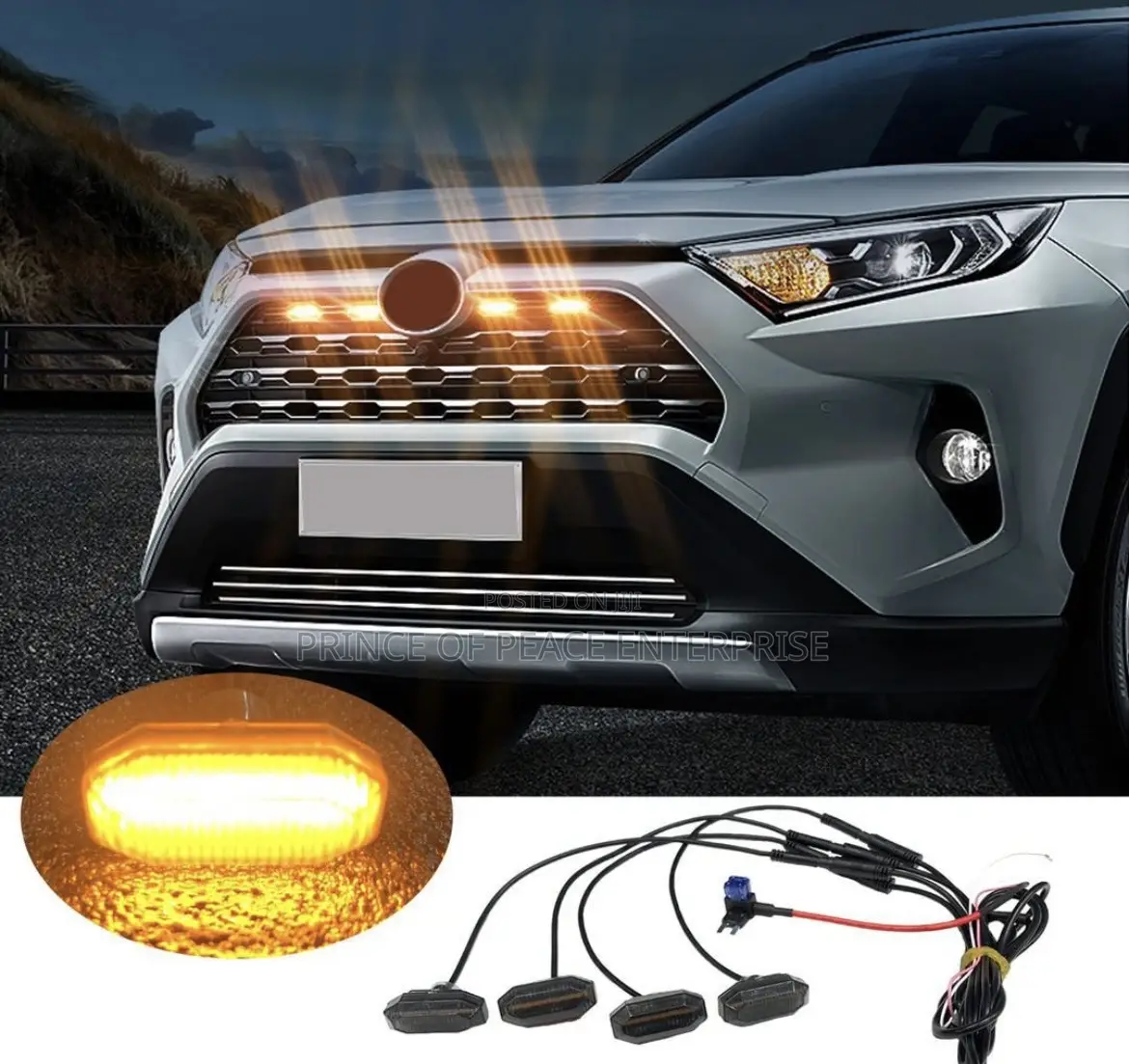 Pick Ups 2x4 4x4 SUV’S Front Grille Light ( Four Pieces )