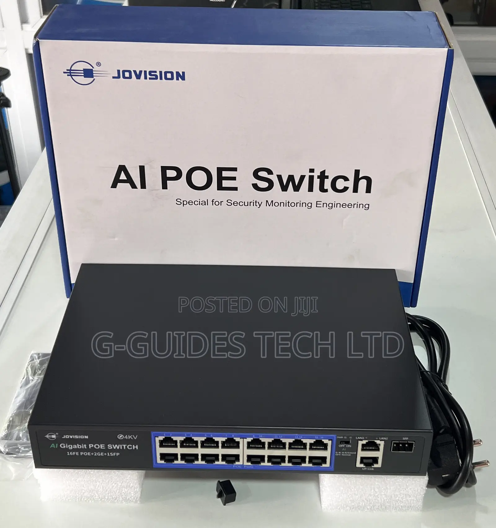 Jovision 16-Port Ai Gigabit Poe Switch (16fe Poe+2G+1sfp)