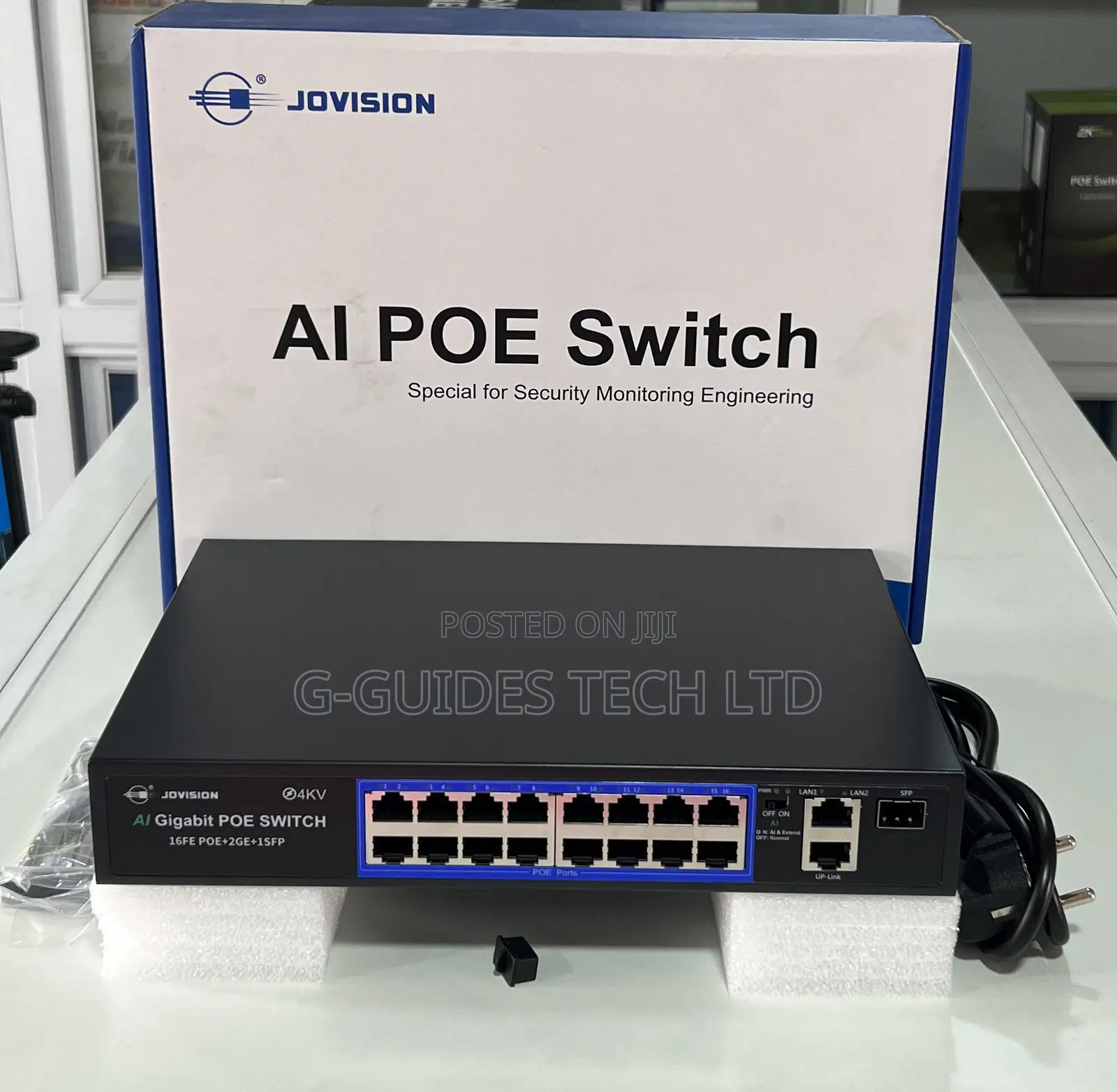 Jovision 16-Port Ai Gigabit Poe Switch (16fe Poe+2G+1sfp)