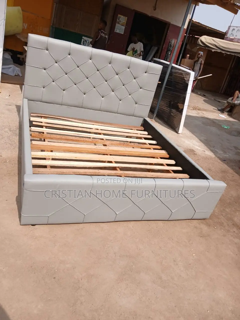 Gray Queen Size Bed for Sale