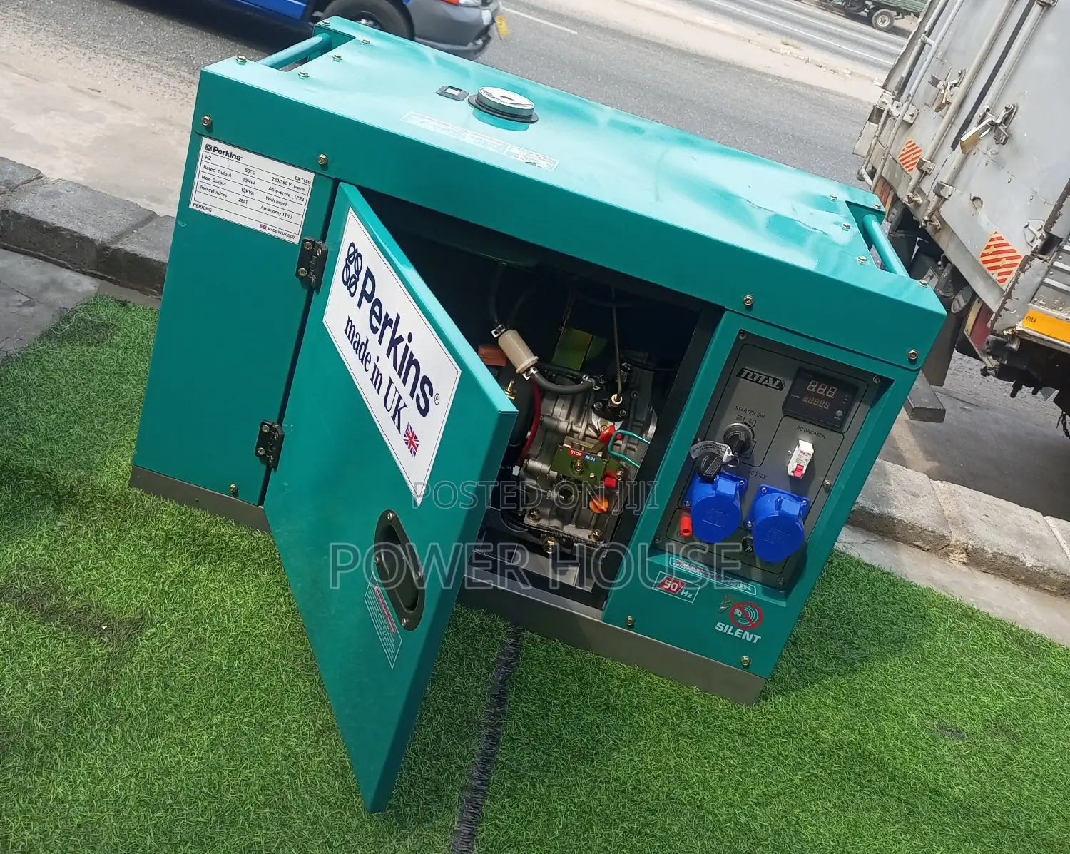 Keys Start UK Generator 15kva 16500w 230v Perkins Generator