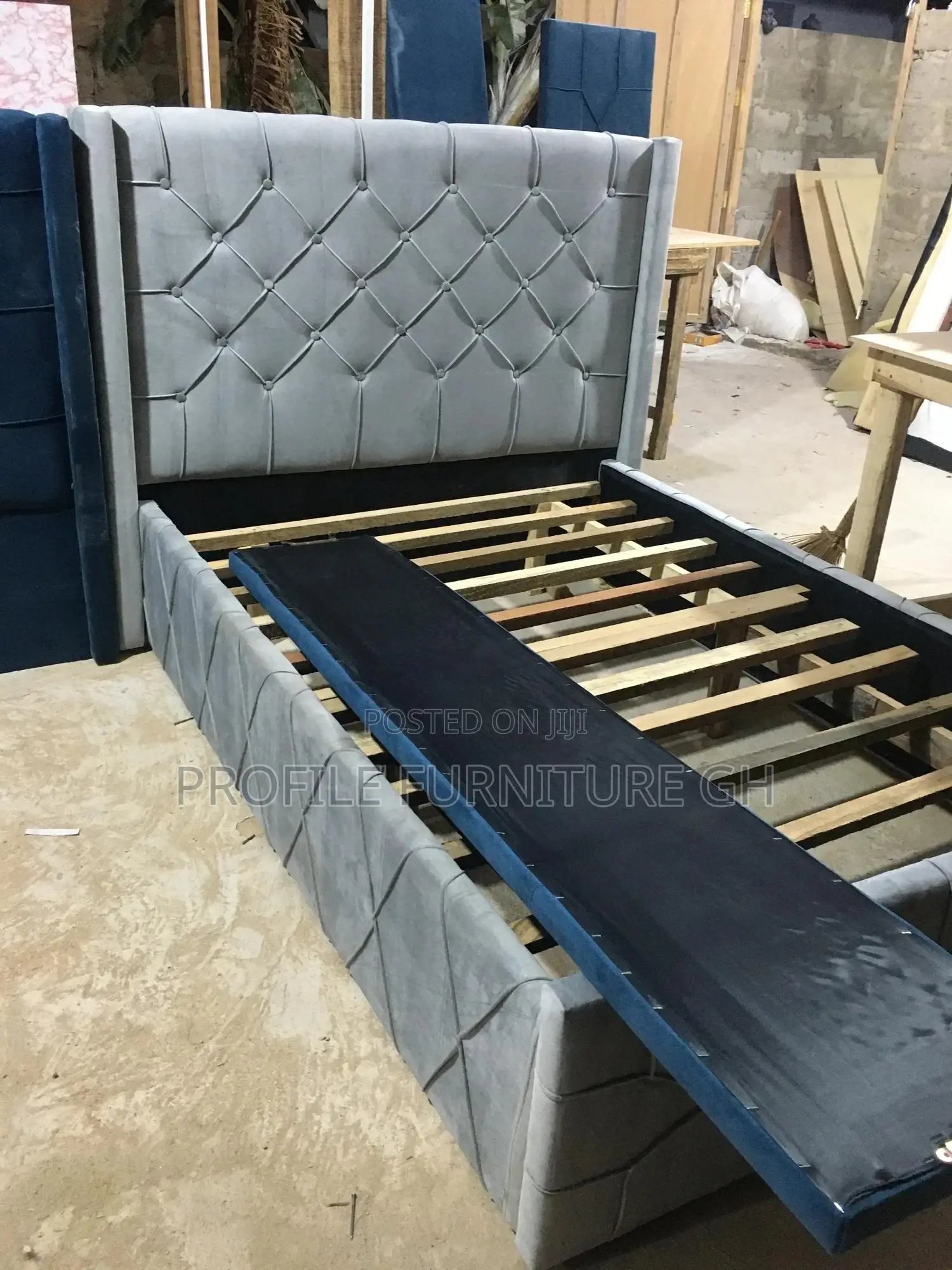 Fascinating Gray Double Bedframe 54x75// Available For Delivery