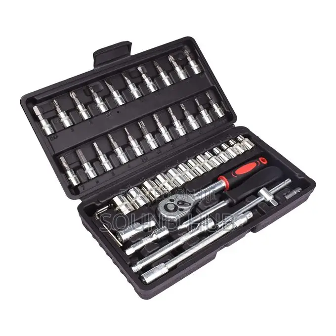 Hand Tool Kit Home Socket Wrench Set Car Repair Tool Box