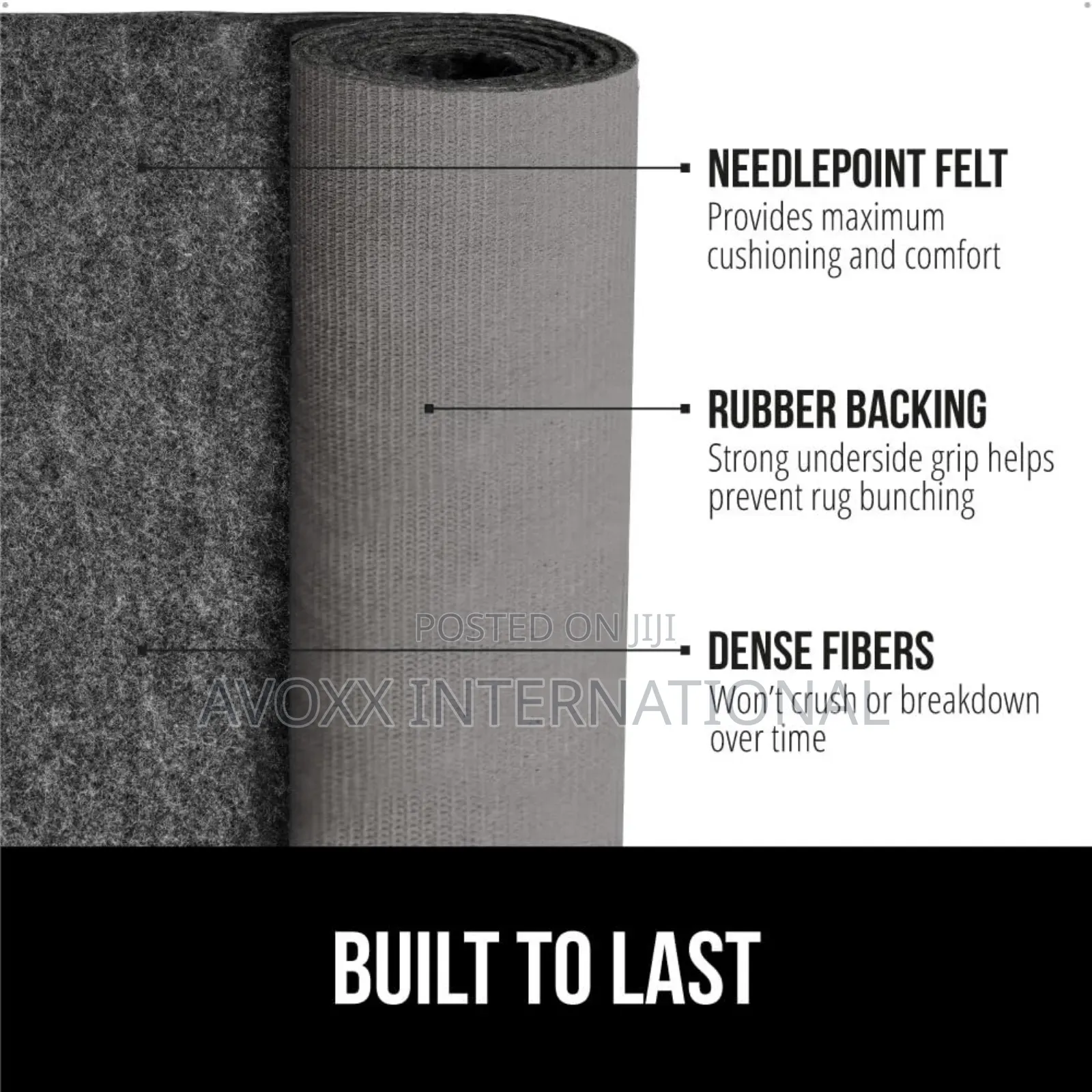 Gorilla Grip Felt Stay in Place Slip Resistant Rug Pad 5"X7"