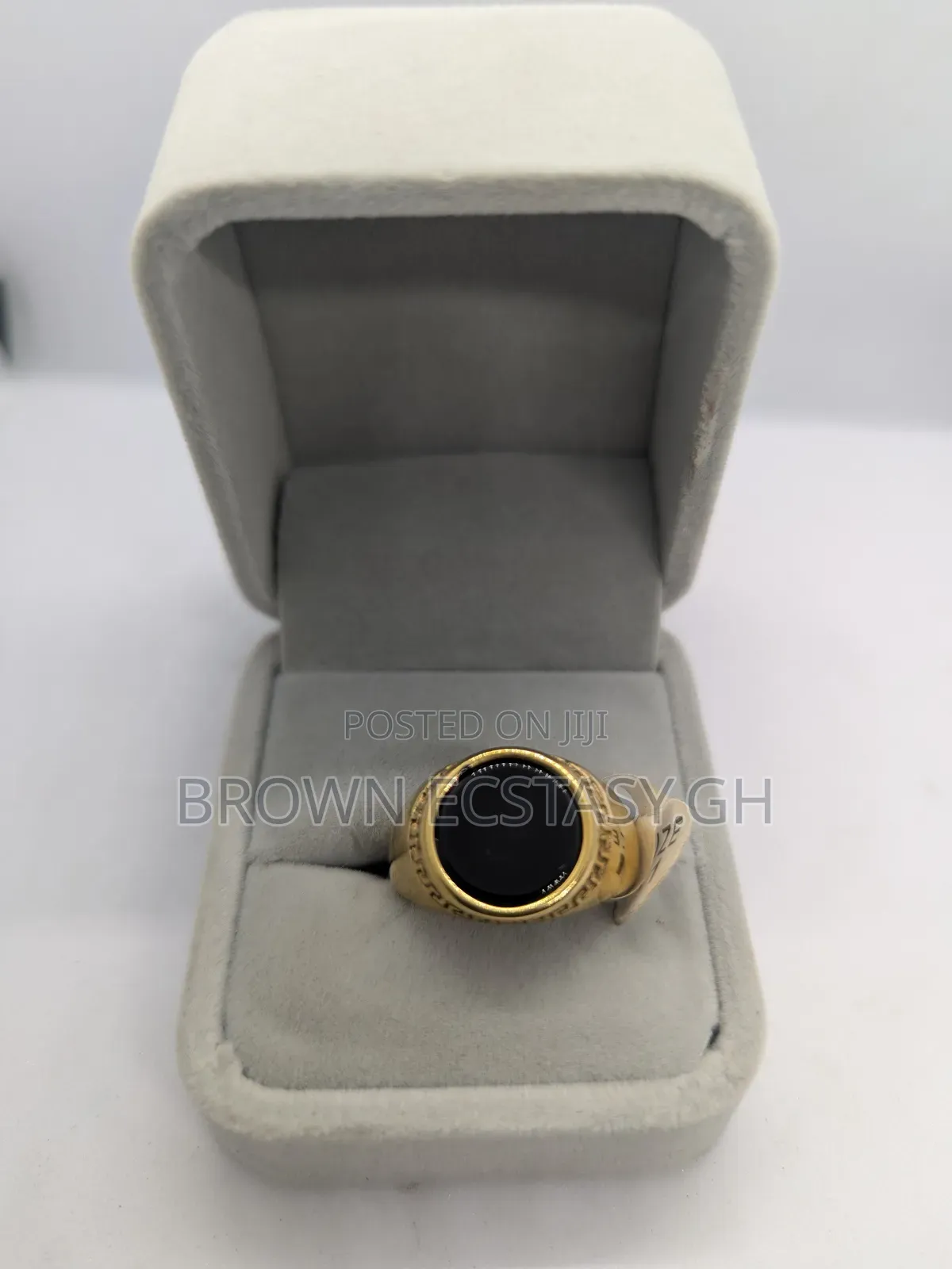 Black Stone Rings, Iced and Regular