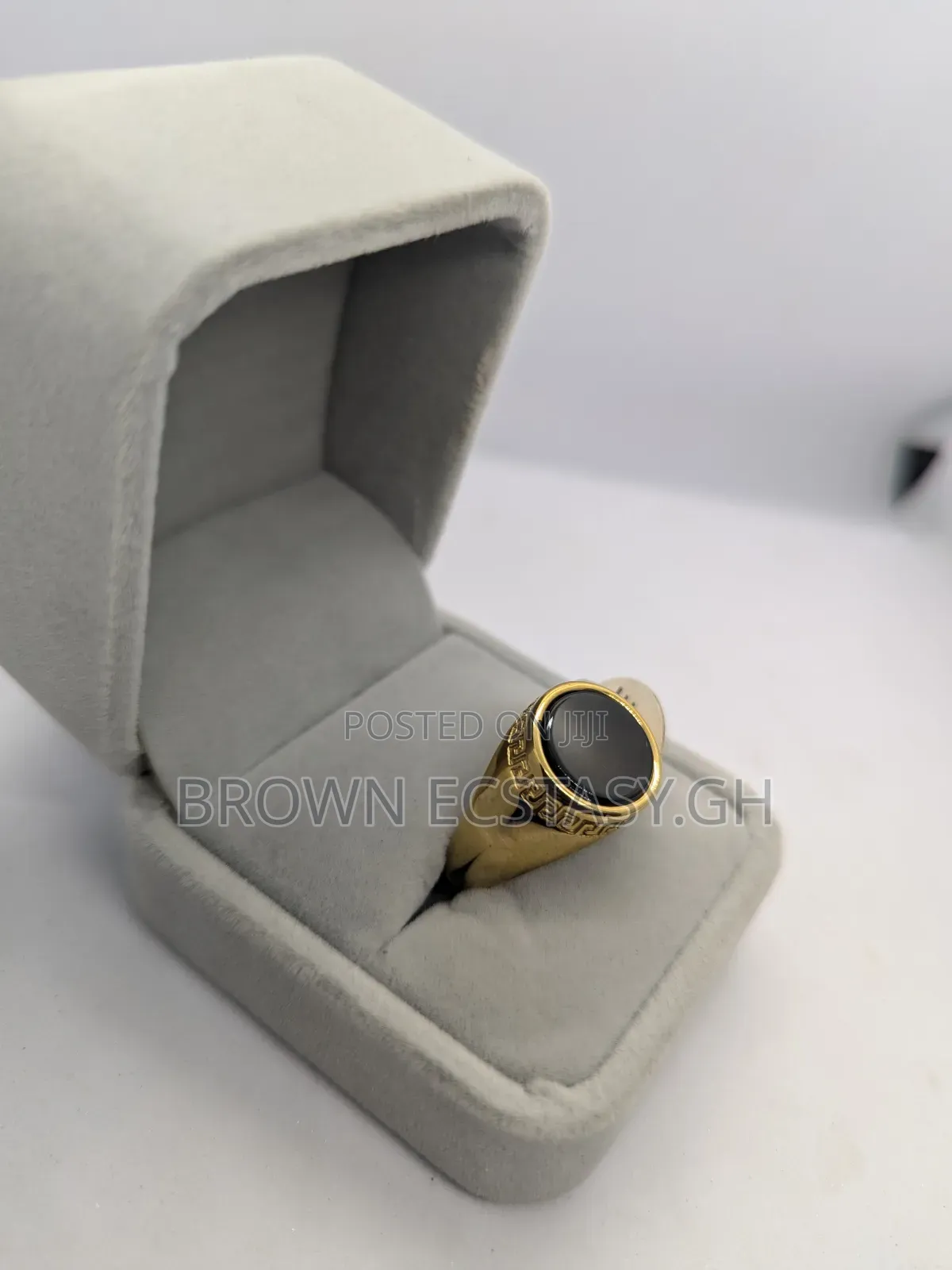Black Stone Rings, Iced and Regular