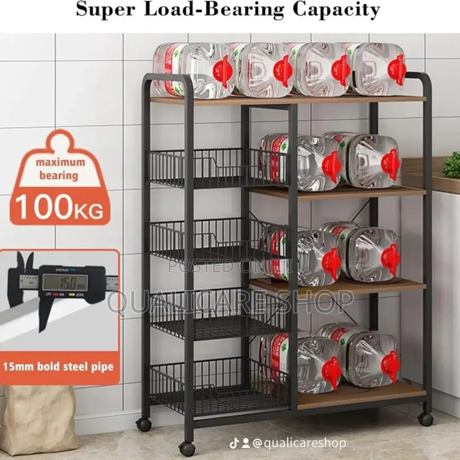 5 Layer Shelf Storage Shelving Unit With Wheels