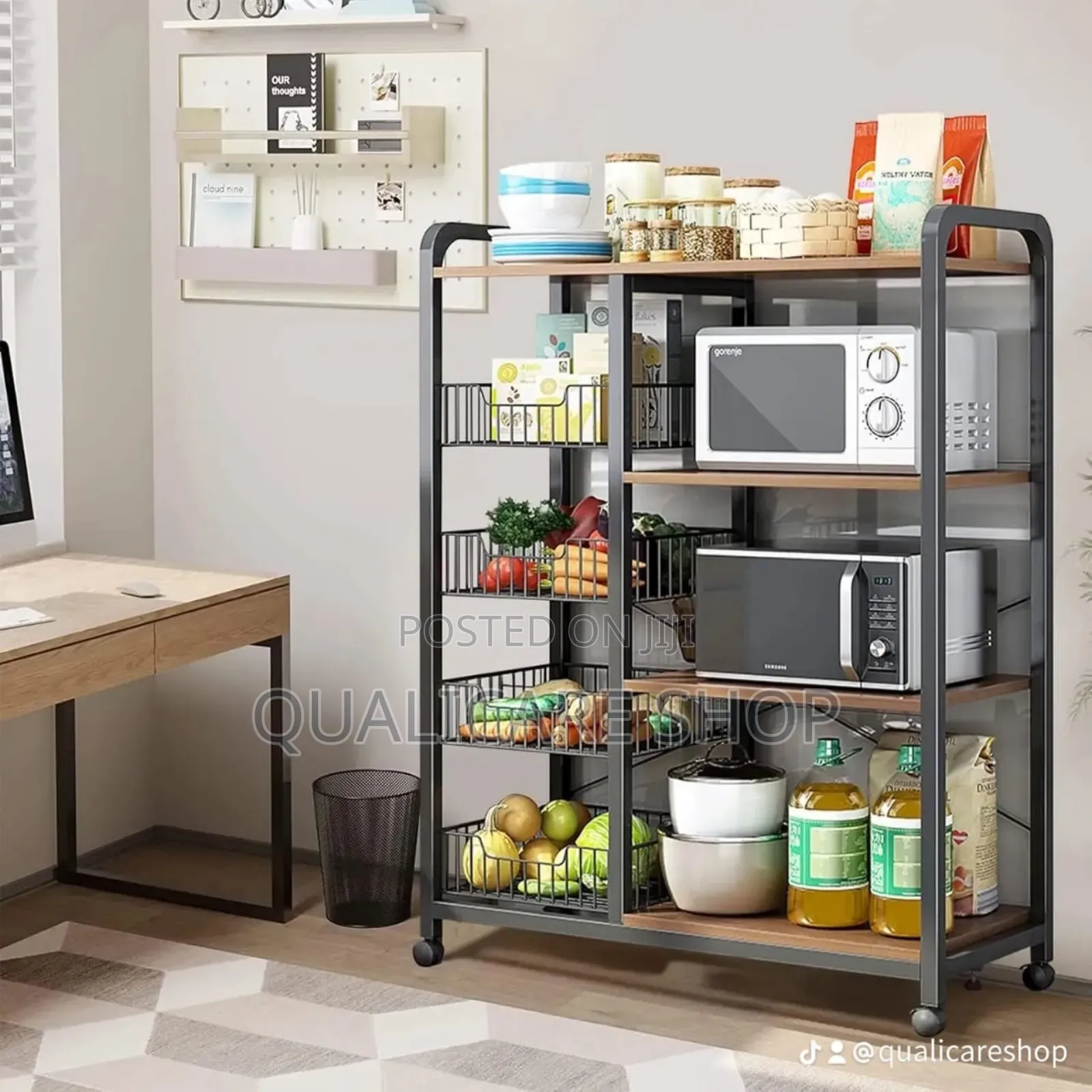 5 Layer Shelf Storage Shelving Unit With Wheels