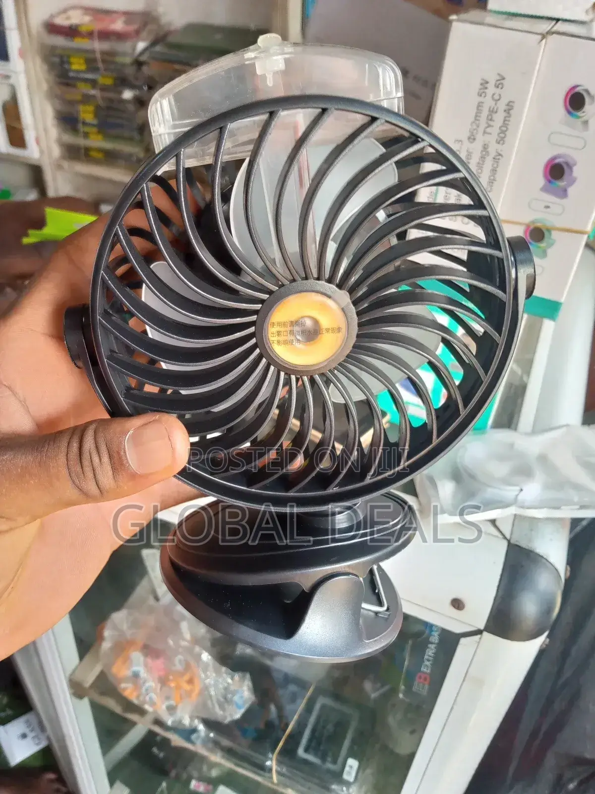 Clip Fan With Water Spray. Rechargeable