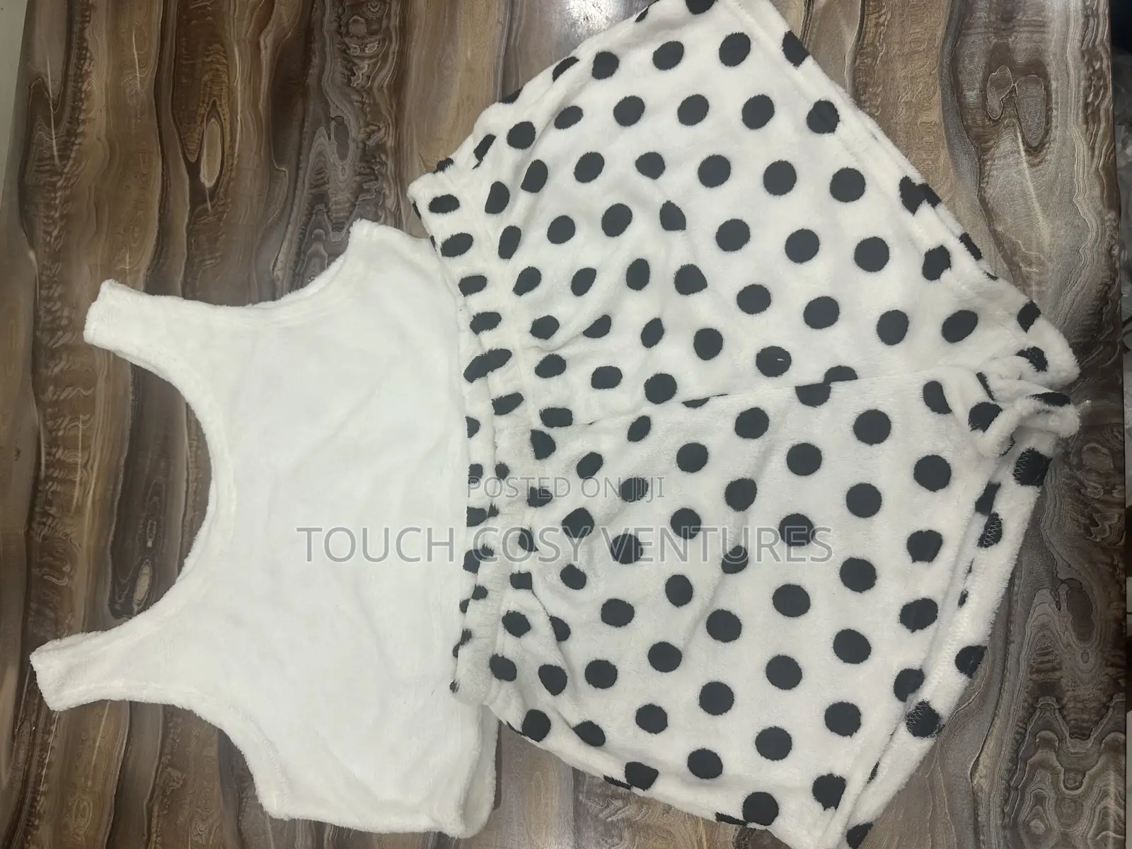 Fluffy Fashionable Top and Short Sleepwear/ Walkabout
