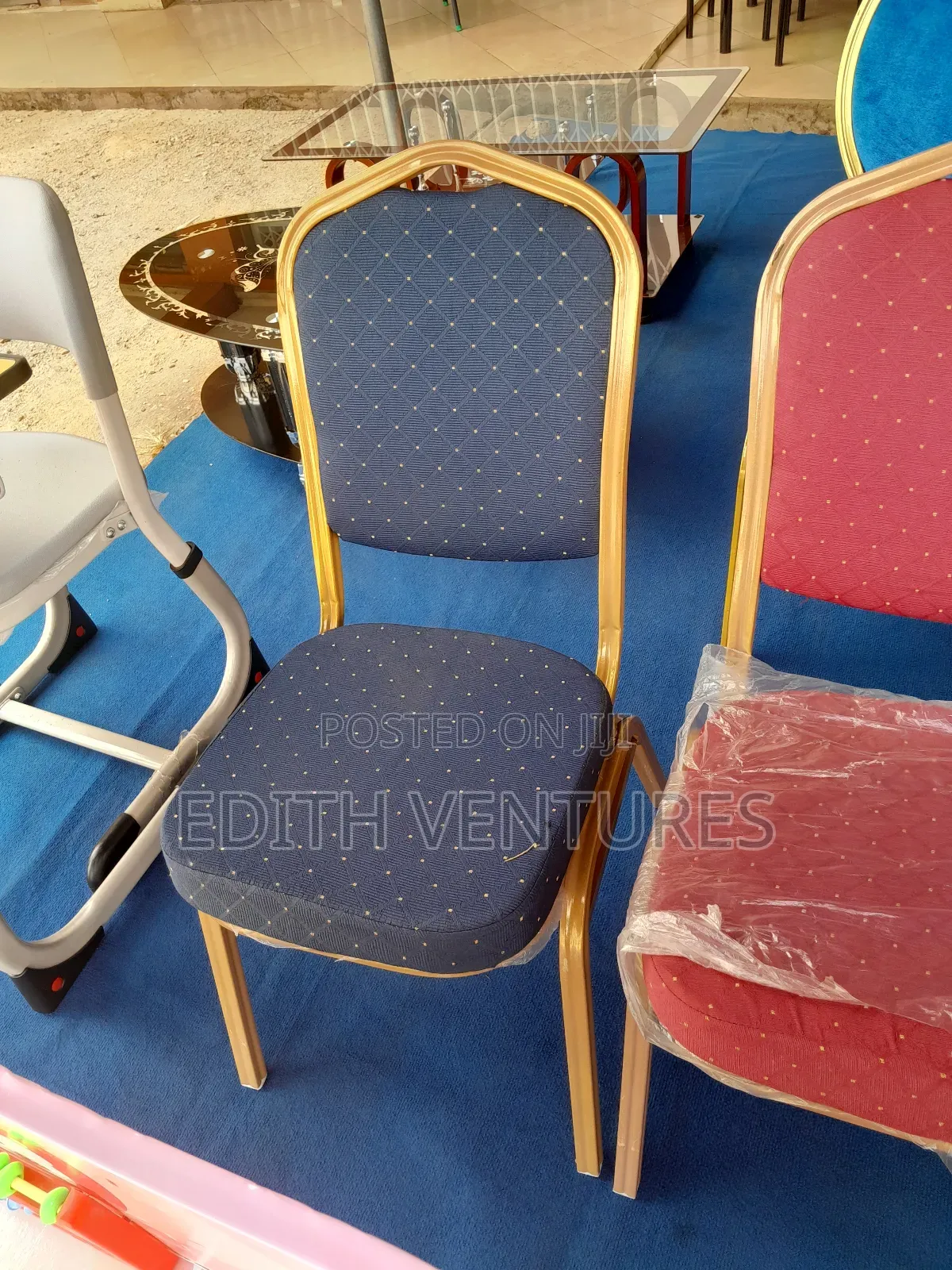 Fabric and Metal Chair