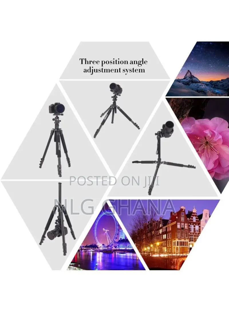 Lightweight Professional Aluminum Alloy Camera Tripod With 3