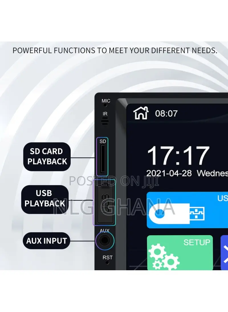 Car Mp5 Player 7-Inch Fm Car Radio Bluetooth Multimedia Supp