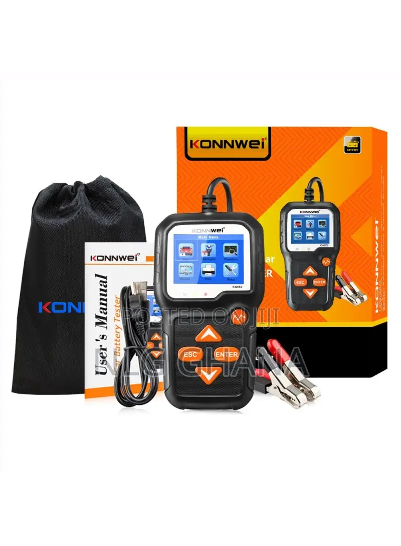 Konnwei Kw650 6-12v Car Motorcycle Battery Tester Charging C