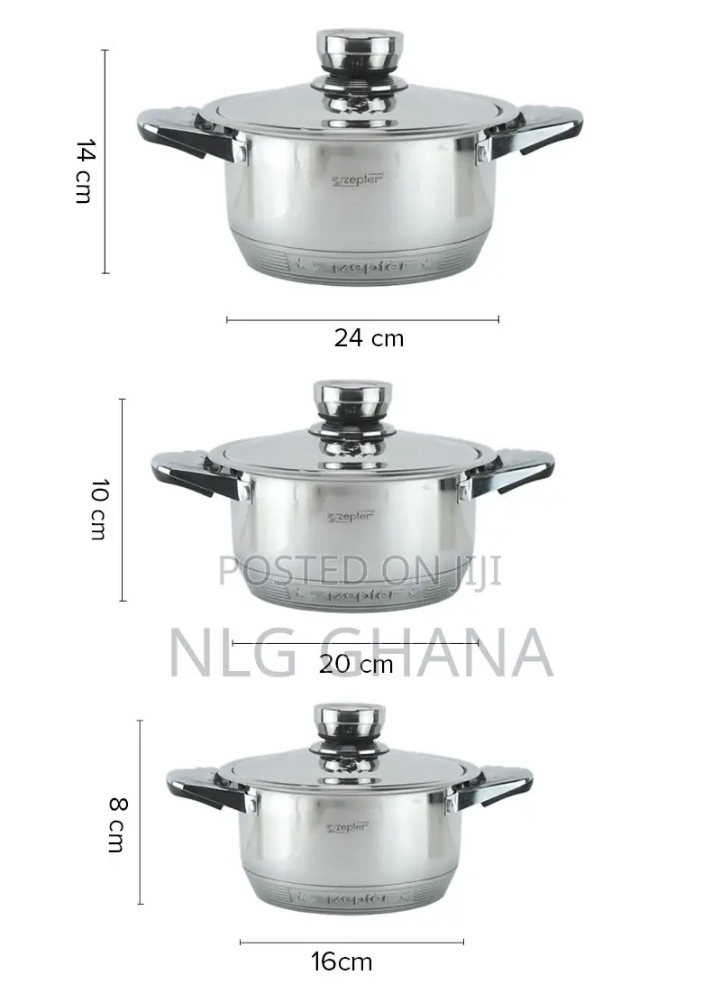 19 PCS 6.3/7.9/9.4inch Stainless Steel Casserole Set With 5